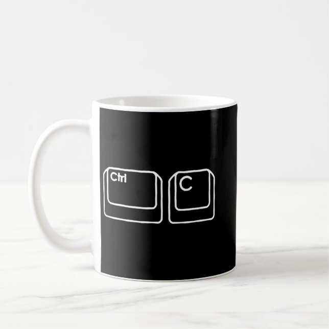 Nerd Dad Ctrl C Copy Paste Matching  Coffee Mug (Left)