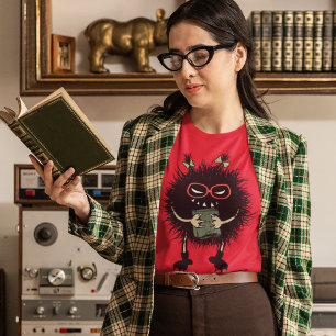 Nerd Evil Bug Student Loves Reading T-Shirt