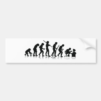 Nerd Evolution Bumper Sticker