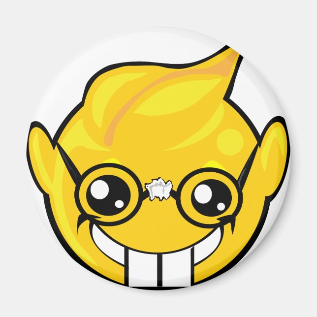 nerd face magnet (Front)