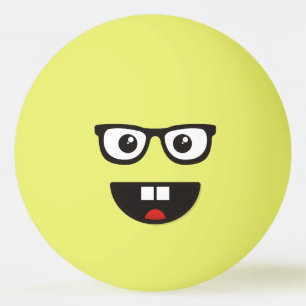 Nerd Face Ping Pong Ball