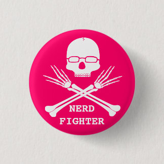 NERD FIGHTER, Customise colour (see description) 3 Cm Round Badge