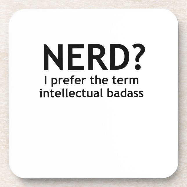 Nerd? Funny, geeky design Coaster (Front)