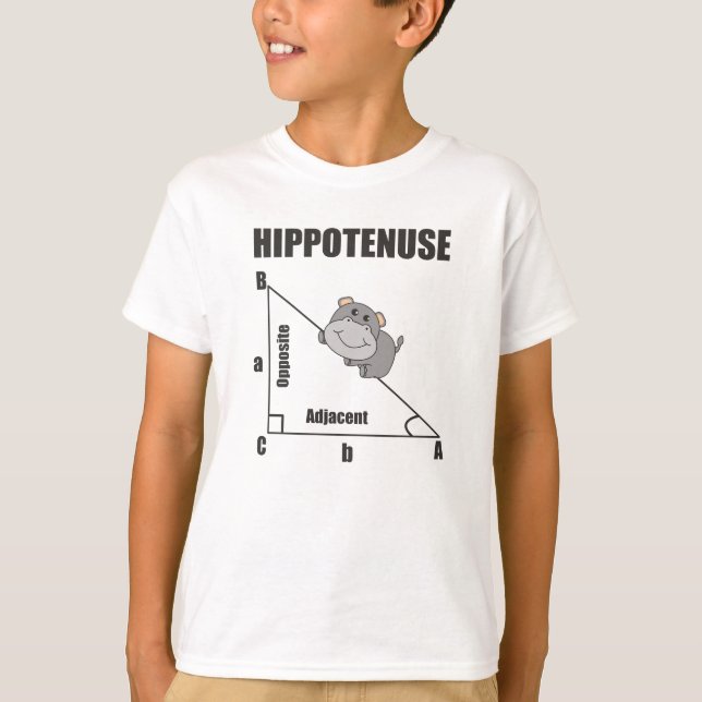 Nerd Geometry Hippotenuse Hypotenuse Math T-Shirt (Front)