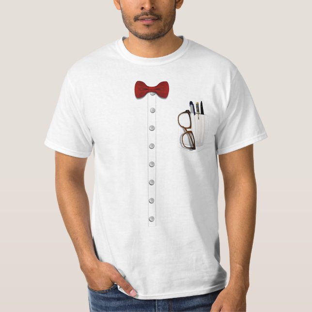Nerd Glasses Bow Tie Costume T-Shirt (Front)