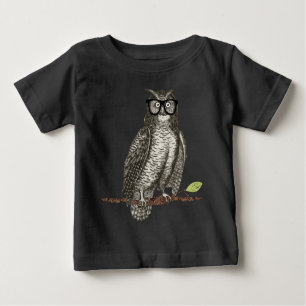 Nerd Glasses Cute Owl Baby T-Shirt
