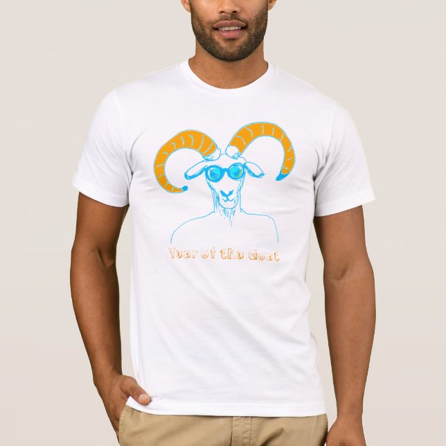 Nerd Goat for Chinese  Goat Ram Year Zodiac M Tee (Front)