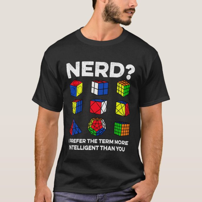 Nerd Joke Speedcubing Speedsolving Cuber T-Shirt (Front)