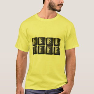 Nerd Life Keys Computer Keyboard Nerdy T-Shirt