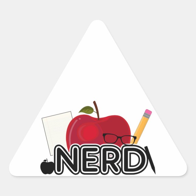 Nerd - Logo Triangle Sticker (Front)