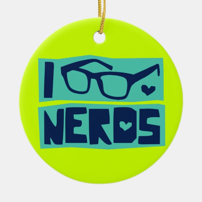 Nerd Love Ceramic Tree Decoration (Front)