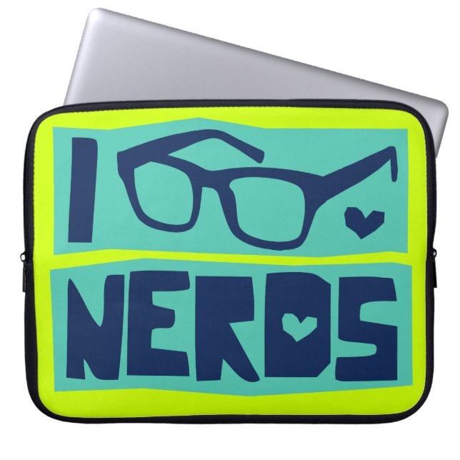 Nerd Love Laptop Sleeve (Front)