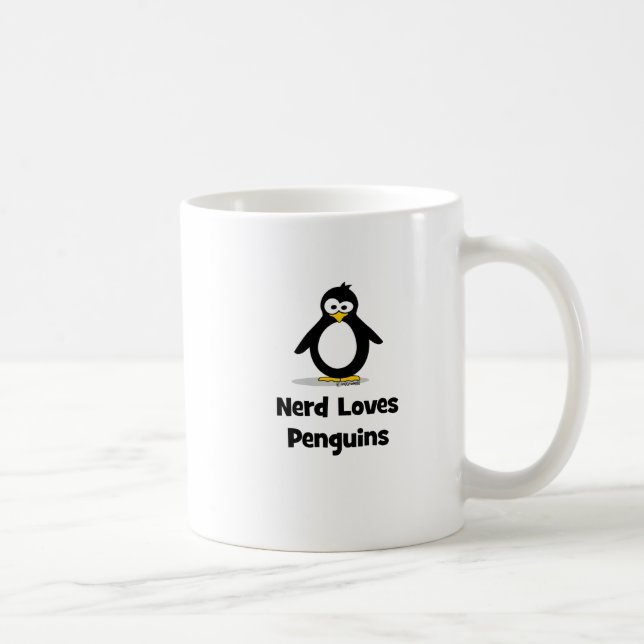 Nerd Loves Penguins Coffee Mug (Right)