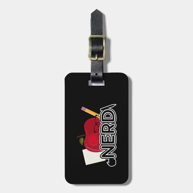 Nerd Luggage Tag (Front Vertical)