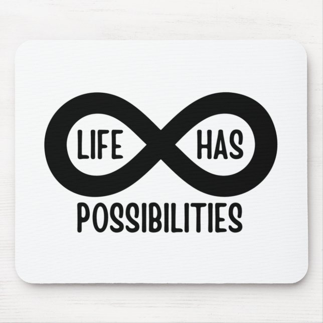Nerd Mathematics Life Has Possibilities Mouse Pad (Front)