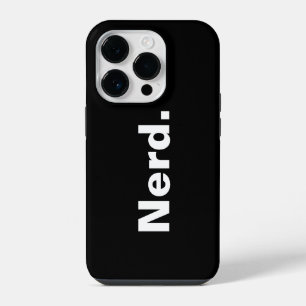 Nerd one word white text minimalism funny design iPhone 14 pro case
