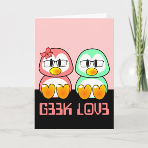 Nerd Valentine: Computer Geek Leet Speak Love Holiday Card