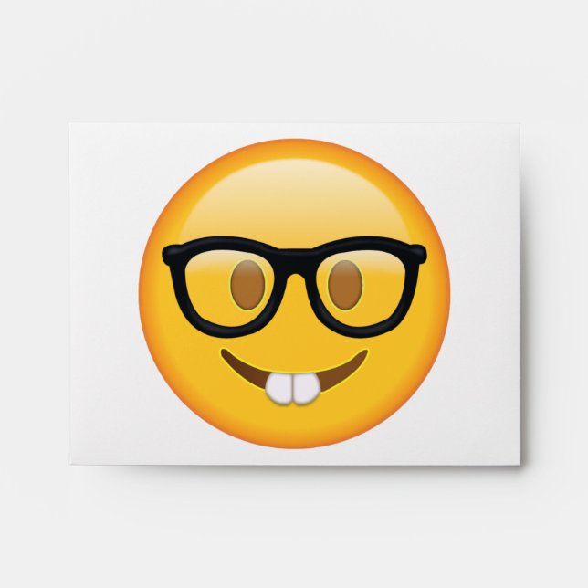 Nerd with Glasses - Emoji Envelopes (Front)