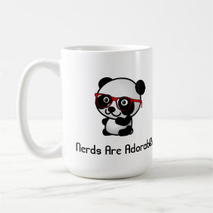 Nerds Are Adorable Cute Panda With Nerd Glasses Coffee Mug