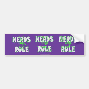 Nerds rule humour funny bumper sticker