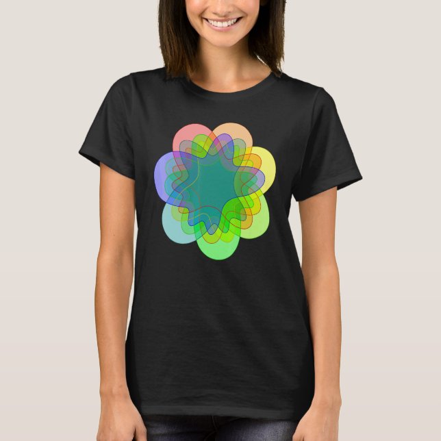 Nerdy 7 Way Venn Diagram Colour Probability Math T T-Shirt (Front)