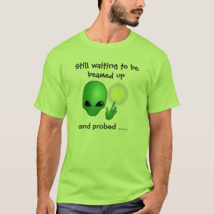 Nerdy Alien Beamed Up and Probed Men's T-Shirt