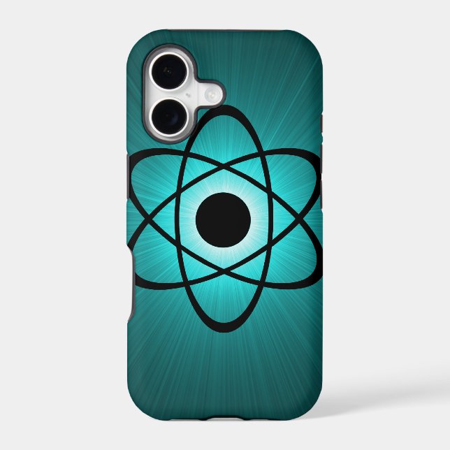 Nerdy Atomic BT iPhone 5 Case, Teal (Back)