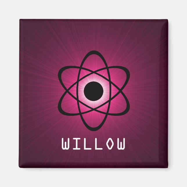 Nerdy Atomic Magnet, Pink Magnet (Front)