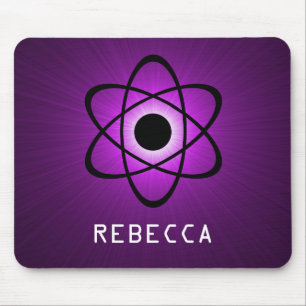 Nerdy Atomic Mousepad, Purple Mouse Pad