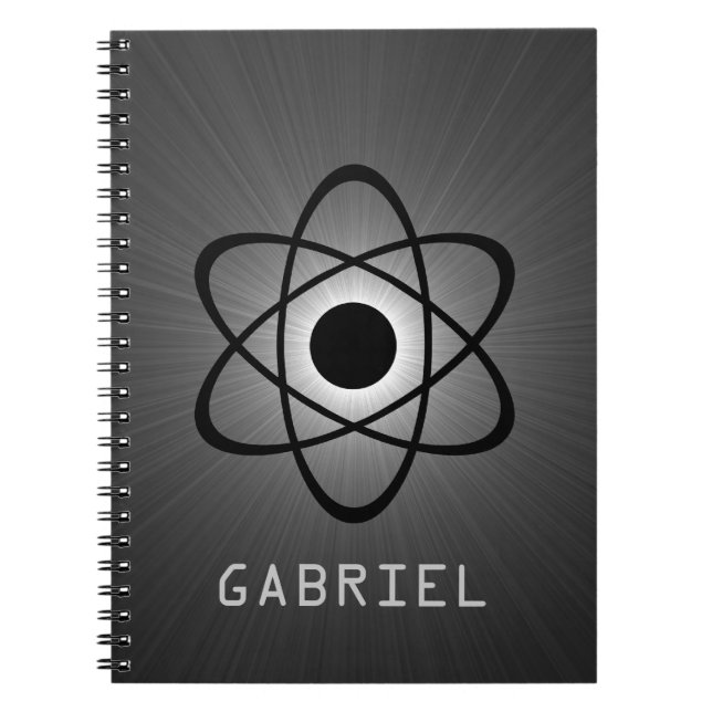Nerdy Atomic Notebook, Grey Notebook (Front)