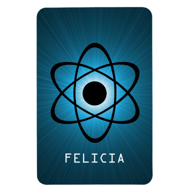 Nerdy Atomic Premium Magnet, Blue Magnet (Vertical)