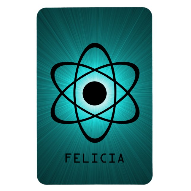 Nerdy Atomic Premium Magnet, Teal Magnet (Vertical)