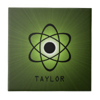 Nerdy Atomic Tile, Green