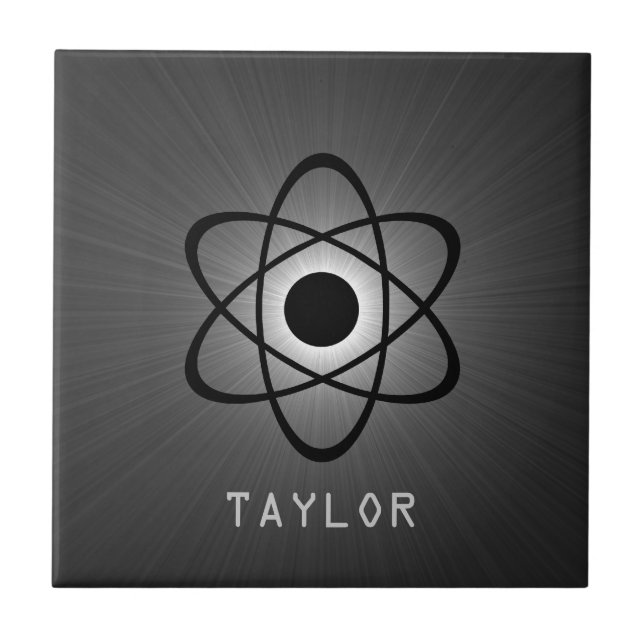 Nerdy Atomic Tile, Grey Tile (Front)