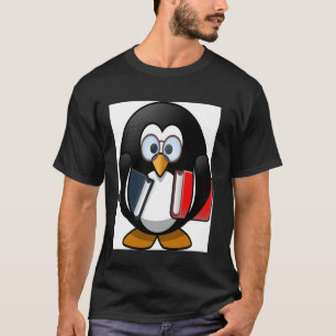 Nerdy Bird with Two Books Graphic Design by Daniel T-Shirt