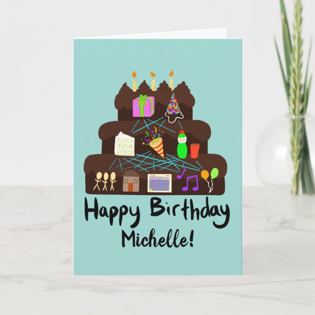 Nerdy Birthday Neural Network Card (Front)