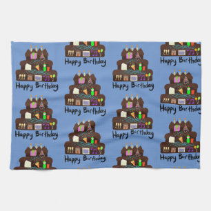 Nerdy Birthday Neural Network Tea Towel