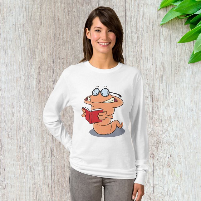Nerdy Bookworm Reading A Book T-Shirt (Creator Uploaded)