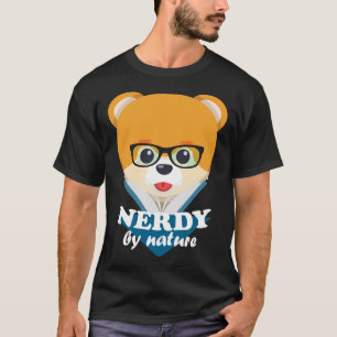 Nerdy By Nature – Funny Cute Dog Nerd Pomeranian T-Shirt
