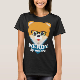 Nerdy By Nature – Funny Cute Dog Nerd Pomeranian T-Shirt