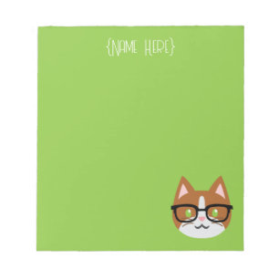 Nerdy Cat Bicolor Notepad