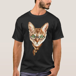 Nerdy Cat With Glasses T-Shirt