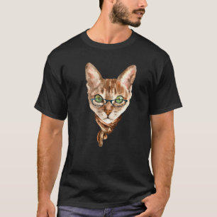 Nerdy Cat With Glasses T-Shirt
