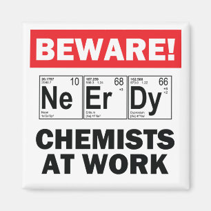 nerdy chemist magnet