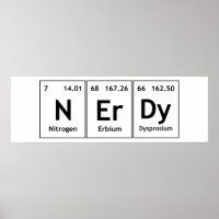 NErDy Chemistry Periodic Table Words Elements Nerd