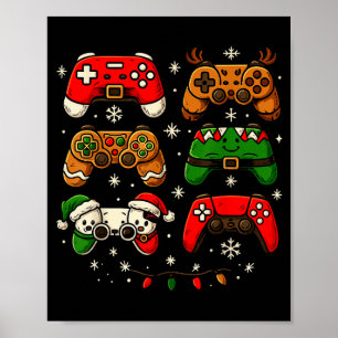 Nerdy Christmas Shirt For Boys Men, Xmas Gaming Co Poster