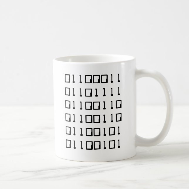 Nerdy Coffee Binary Coffee Mug (Right)