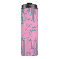 Nerdy Computer Chip Pink Feminine Name