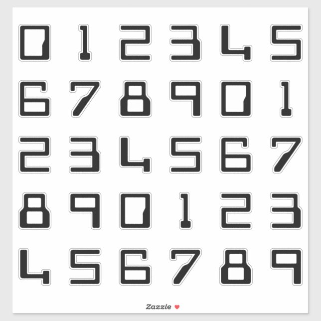Nerdy Computer Style Digits / Numbers / Numerals (Sheet)