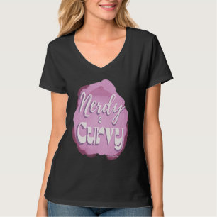 Nerdy Curvy Retro Vibe Ladies Girls Women's T-Shirt